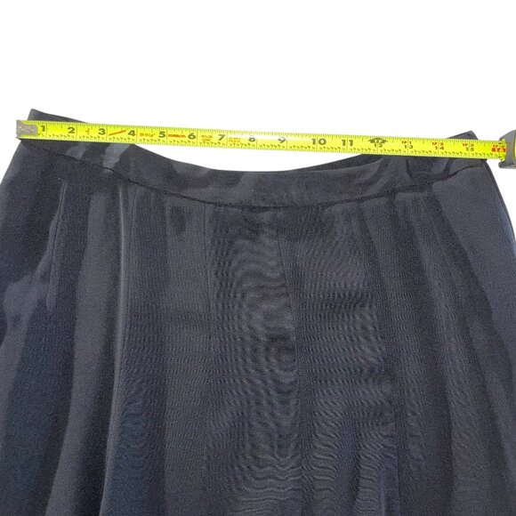 The J. Peterman Company Vintage A-Line Midi Black 100% Silk Skirt, Size 14 - Picture 10 of 12